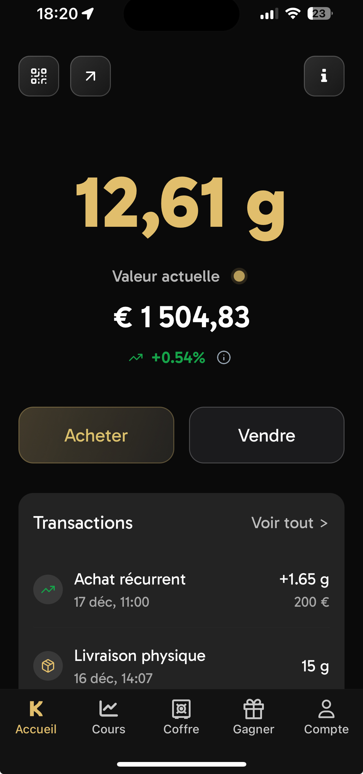 Kara, aperçu public de l'application mobile